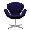  Swan Lounge Stuhl Silbergrau/Divina Violet Dark (692)