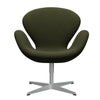  Swan Lounge Chair Silver Grey/Fame Dark Brown Green