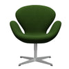  Swan Lounge Chair Silver Grey/Hallingdal Grass Green