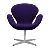 Sedia fritz Hansen Swan Lounge viola grigio argento/Hallingdal