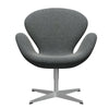  Swan Lounge Chair Silver Grey/Hallingdal White/Brown