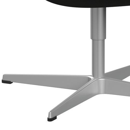 Sedia fritz Hansen Swan Lounge, grigio argento/grigio scuro rime/kaki