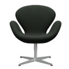  Swan Lounge Chair Silver Grey/Steelcut Dark Army Green