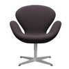  Swan Lounge Chair Silver Gray/SteelCut Trio Brown