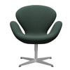  Swan Lounge Chair Silver Grey/Steelcut Trio Dusty Green