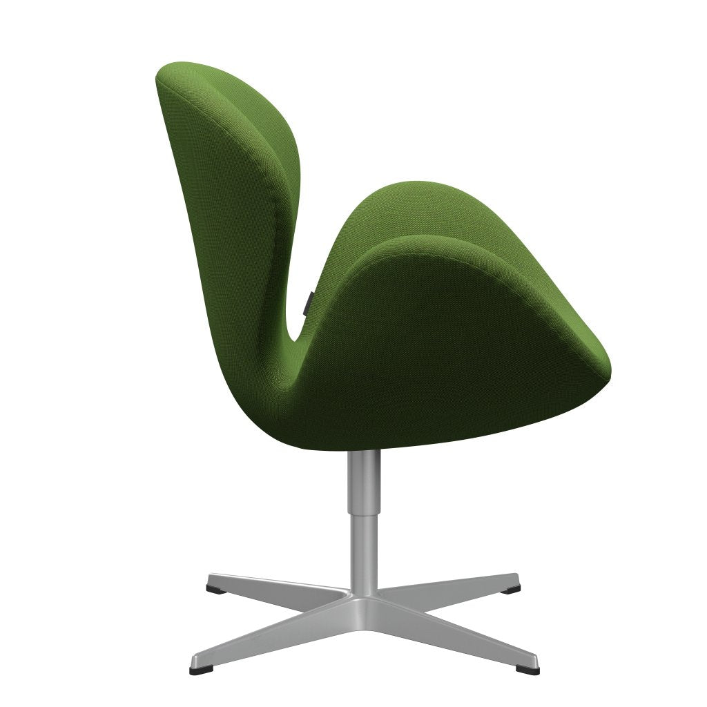 Fritz Hansen Swan Lounge Chair, Silver Grey/SteelCut Trio Grass Green