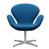 Sedia fritz Hansen Swan Lounge TRIO TRIO TRIO/blu in taglio in acciaio