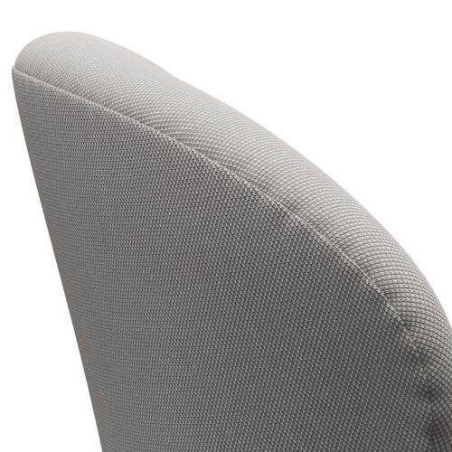 Fritz Hansen Chaise salon de cygne, gris argenté / Steelcut trio blanc et gris