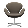 Sedia fritz Hansen Swan Lounge grigio argento/cioccolato sunniva/grigio chiaro