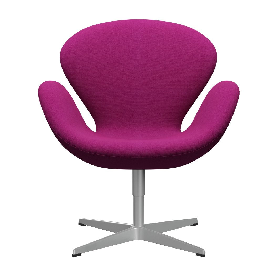 Fritz Hansen Swan Lounge Stuhl, Silbergrau/Tonus Pink