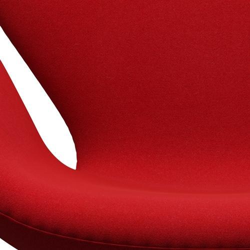 Fritz Hansen Swan Lounge Stuhl, Silbergrau/Tonus rot