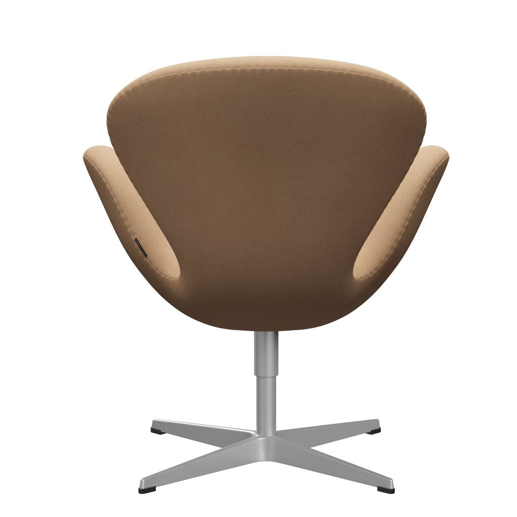 Fritz Hansen Swan Lounge Stuhl, Silbergrau/Tonus warmer Beige