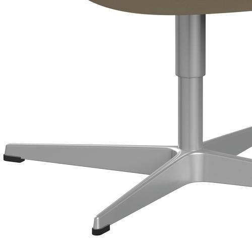 Sedia da salotto Fritz Hansen Swan, lana grigio argento/tonus bianco