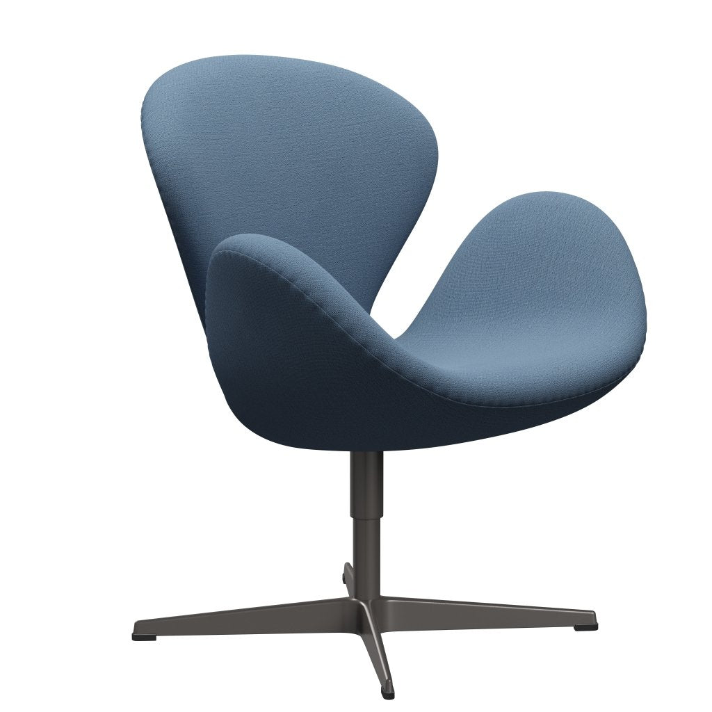 Fritz Hansen Swan Lounge Chair, warmes Graphit/Christianshavn Hellblau