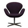 Fritz Hansen Swan Lounge Chair, Warm Graphite/Divina Md Aubergine