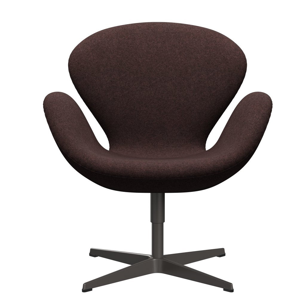 Fritz Hansen Swan Lounge stol, varm grafit/Divina Melange Dusty Violet