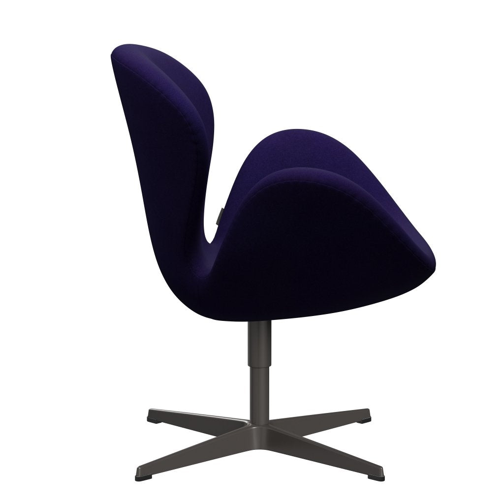 Fritz Hansen Swan Lounge Silla, Grafito cálido/Divina Violet Dark (692)