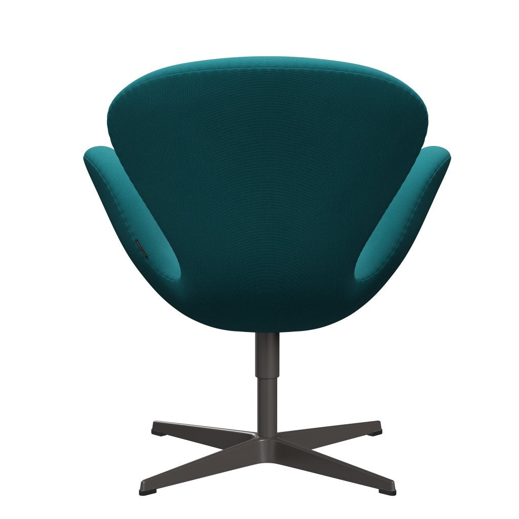 Fritz Hansen Chaise salon de cygne, graphite chaud / renommée green turquoise