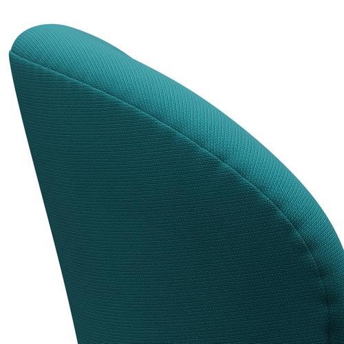 Fritz Hansen Chaise salon de cygne, graphite chaud / renommée green turquoise