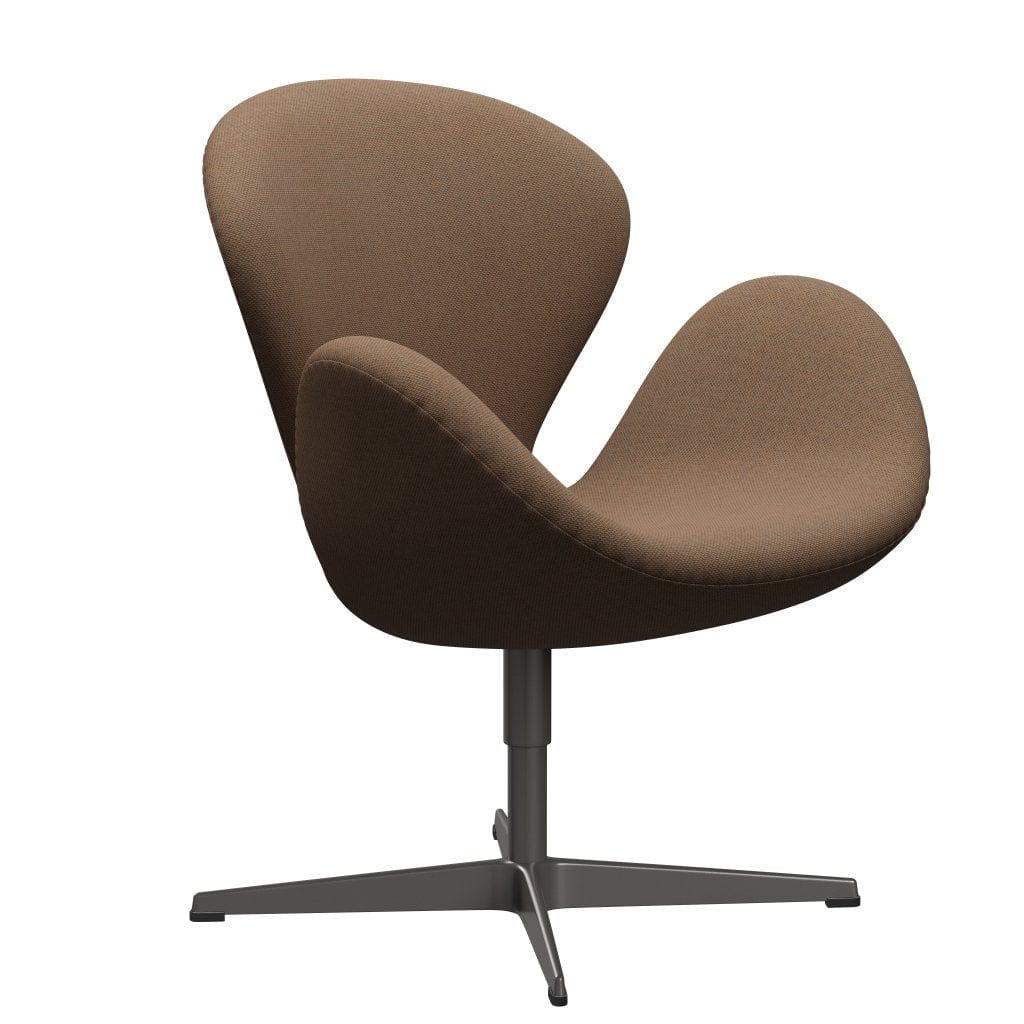 Fritz Hansen Swan Lounge stoel, warm grafiet/re wolbruin/natuurlijk