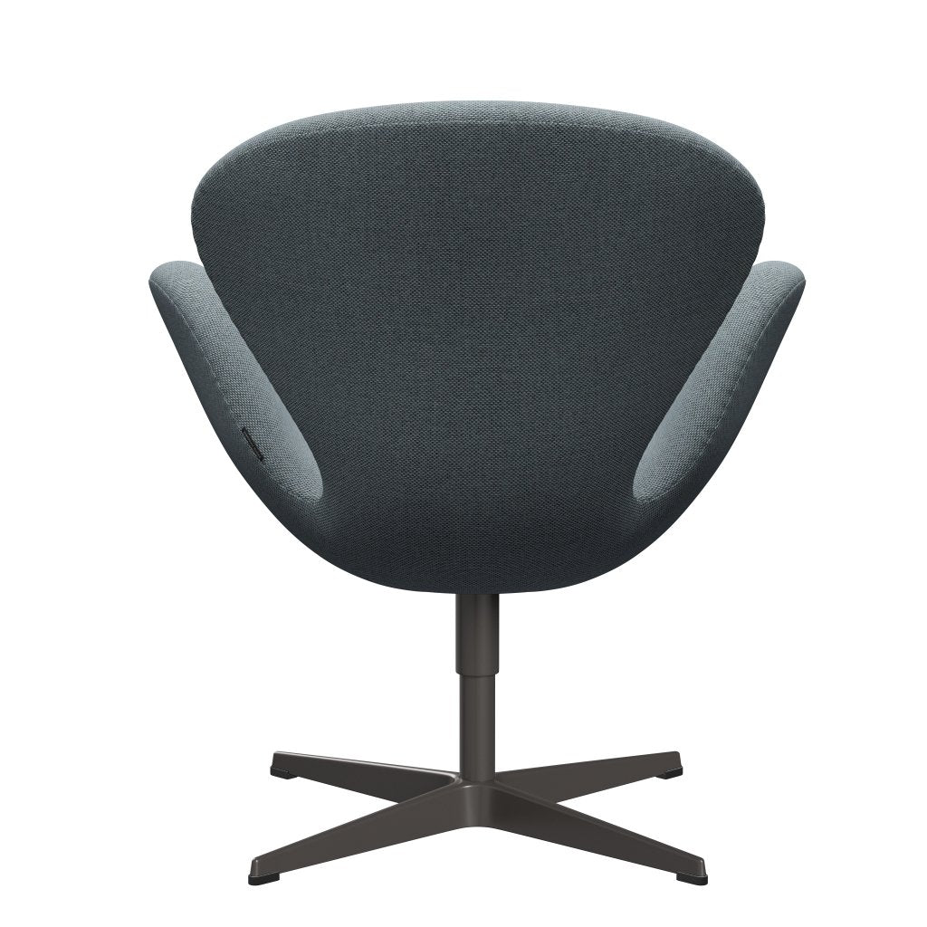 Fritz Hansen Swan Lounge Chair, Warm Graphite/Re Wool Light Blue/Natural