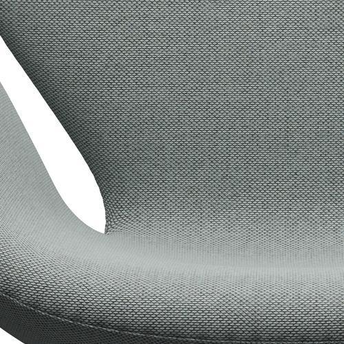 Fritz Hansen Chaise salon de cygne, graphite chaud / re laine pâle aqua