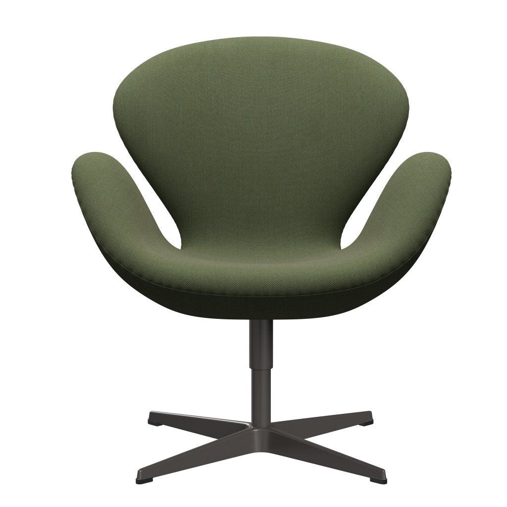 Fritz Hansen Swan Lounge Fix, graphite chaud / Trio Steelcut délicat vert