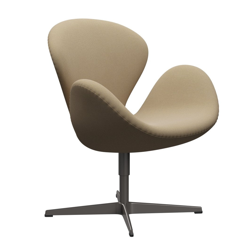 Sedia fritz Hansen Swan Lounge, Trio di grafite caldo/taglio in acciaio delicato