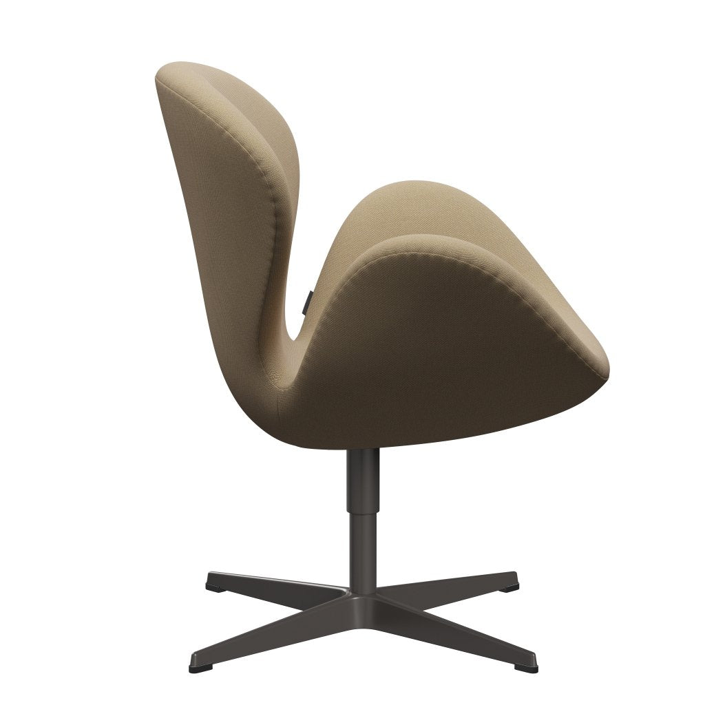 Sedia fritz Hansen Swan Lounge, Trio di grafite caldo/taglio in acciaio delicato