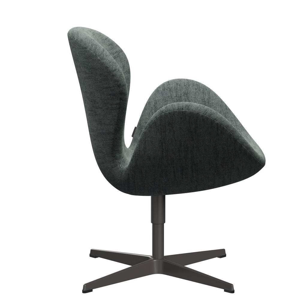 Fritz Hansen Swan Lounge Stuhl, warmer Graphit/Sunniva schwarz/weiß