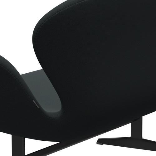 [product_category]-Fritz Hansen Swan Sofa 2 Seater, Black Lacquered/Capture Dark Deep Green-Fritz Hansen-3321-CP7101-BLLA-FRI-5