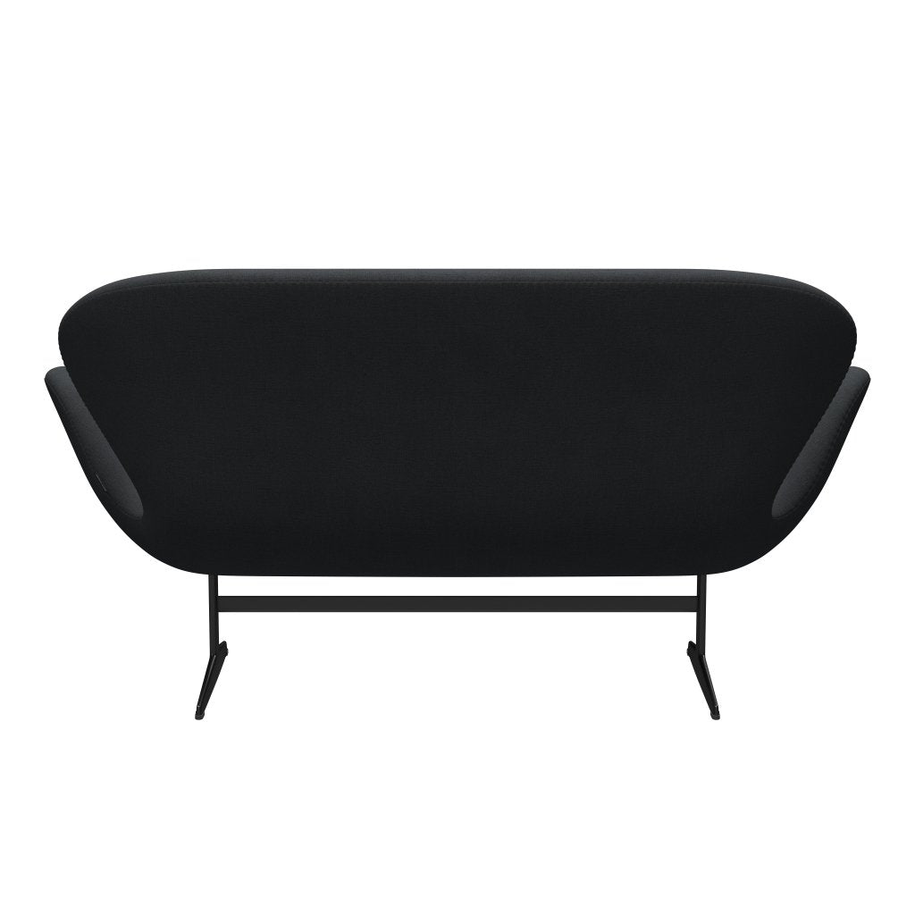 [product_category]-Fritz Hansen Swan Sofa 2 Seater, Black Lacquered/Christianshavn Grey-Fritz Hansen-3321-CH1173-BLLA-FRI-4