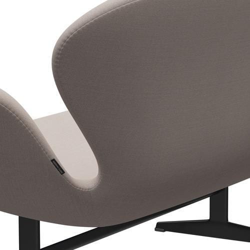 [product_category]-Fritz Hansen Swan Sofa 2 Seater, Black Lacquered/Christianshavn Light Beige-Fritz Hansen-3321-CH1120-BLLA-FRI-5