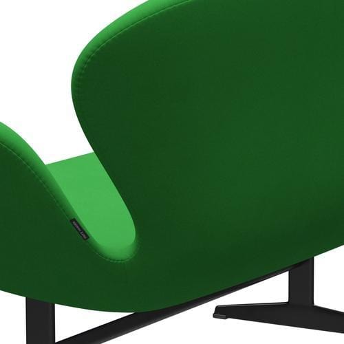 Fritz Hansen Swan Sofa 2 Seater, Black Lacquered/Comfort Green (68003)