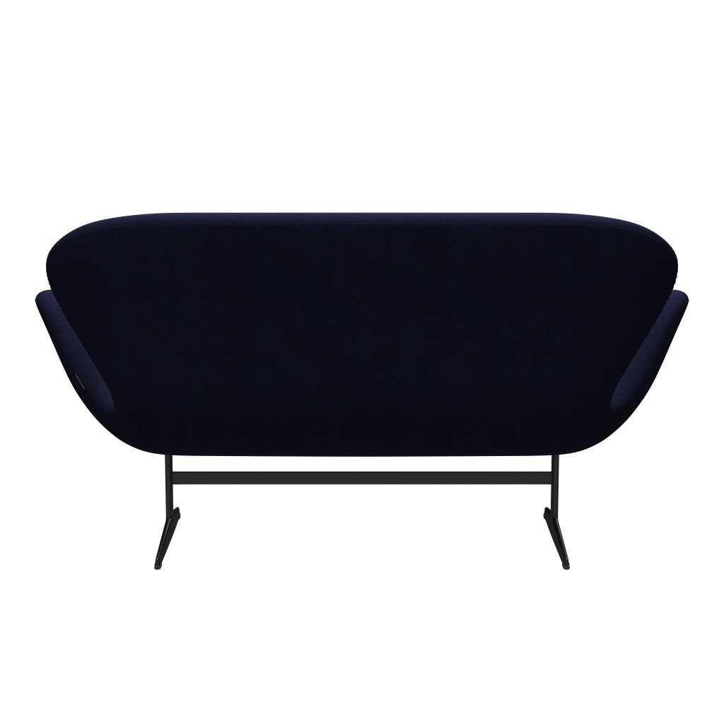 [product_category]-Fritz Hansen Swan Sofa 2 Seater, Black Lacquered/Divina Melange Dark Blue-Fritz Hansen-3321-DIM787-BLLA-FRI-4