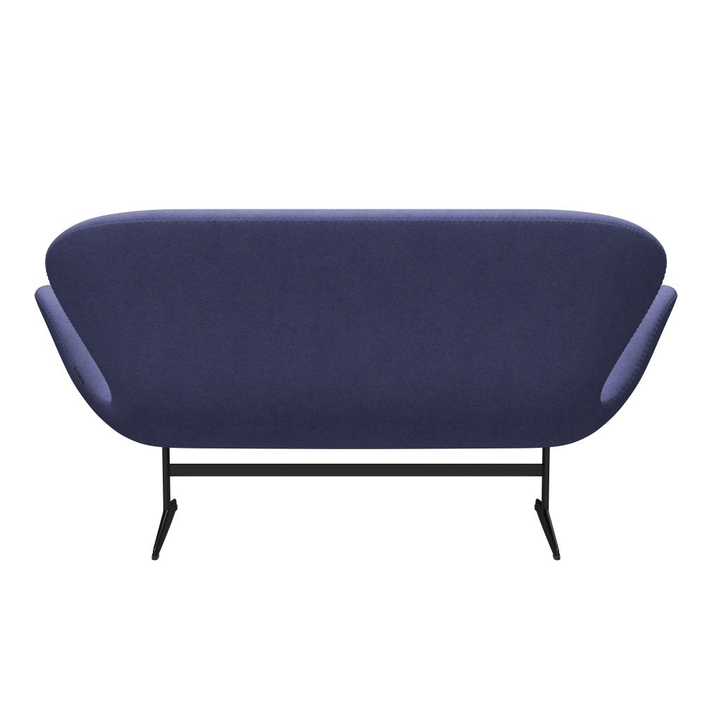 [product_category]-Fritz Hansen Swan Sofa 2 Seater, Black Lacquered/Divina Melange Violet Light-Fritz Hansen-3321-DIM647-BLLA-FRI-4