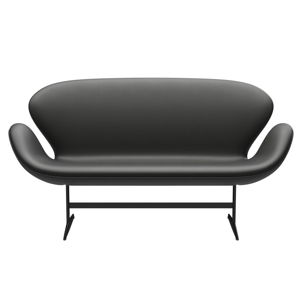 Fritz Hansen Swan Sofa 2 -sæder, sort lakeret/essentiel sort