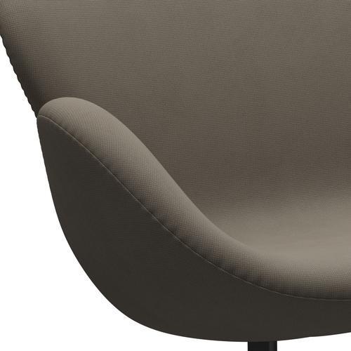 Fritz Hansen Swan Sofa 2-Sitzer, Schwarz Lackiert/Fame Beige (61003)