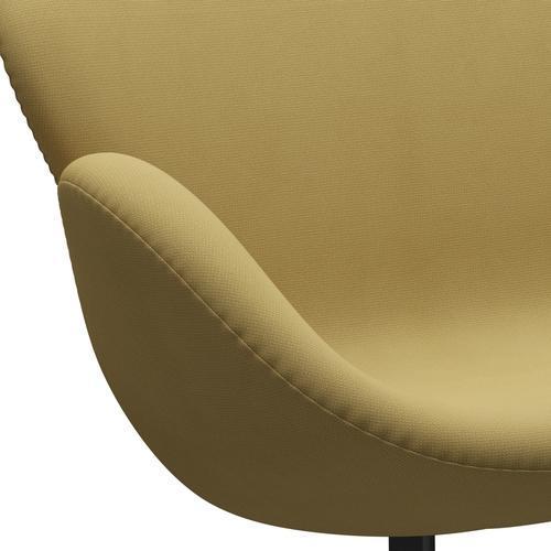 Fritz Hansen Swan Sofa 2 seters, svart lakket/berømmelse Beige (62068)