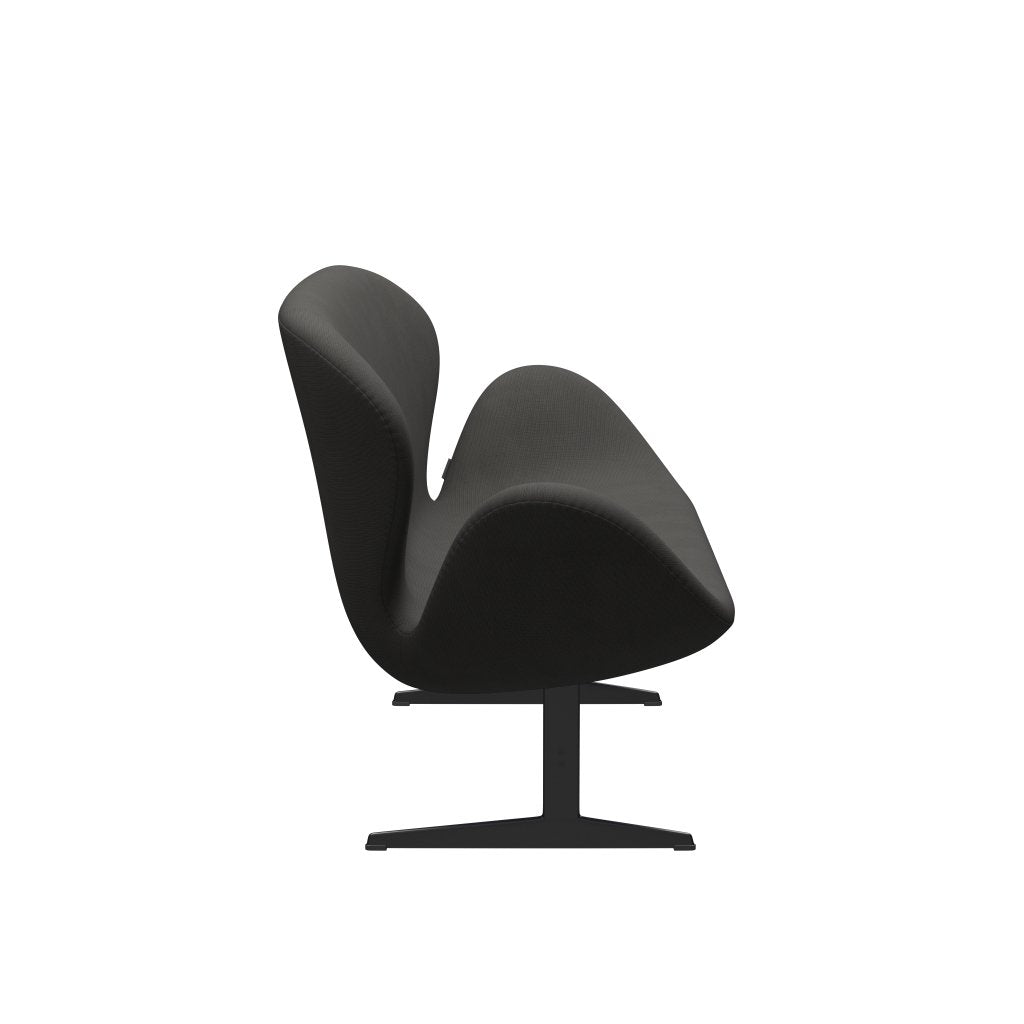 Fritz Hansen Swan divano 2 posti, laccatura nera/marrone fama (61060)