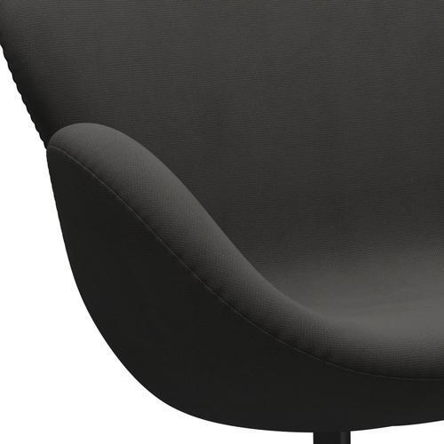 Fritz Hansen Canapé de cygne 2 places, laquée noire / renom Brown (61060)