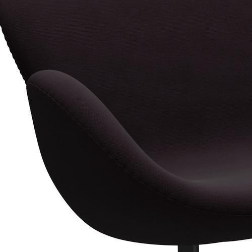 Fritz Hansen Swan Sofa 2 Sitzer, Schwarz Lackiert/Fame Braun (61108)