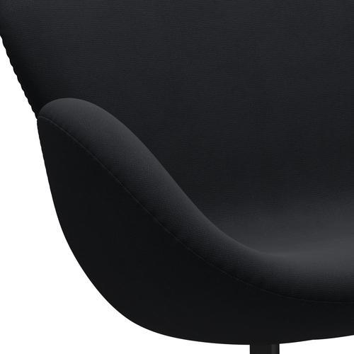 Fritz Hansen Canapé de cygne 2 places, laquée noire / gris de renommée (60019)