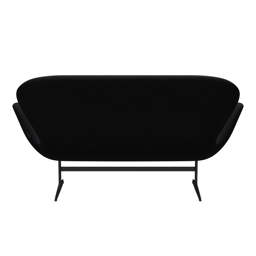 Fritz Hansen Swan Sofa 2 Sitzer, Schwarz Lackiert/Fame Grau (60051)