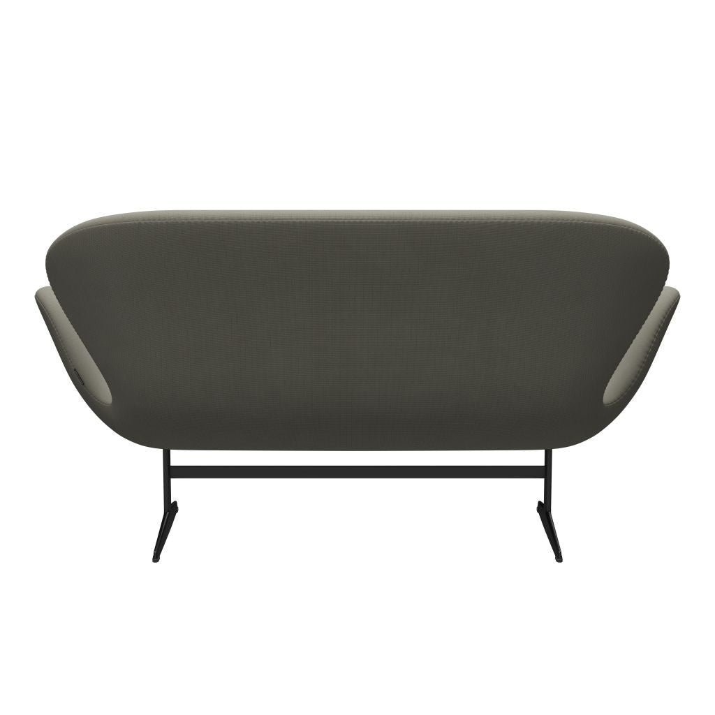 Fritz Hansen Canapé de cygne 2 places, gris noir laqué / renommée (61136)