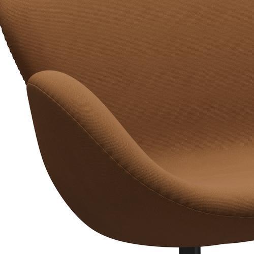 Fritz Hansen Swan Sofa 2 -zits, zwart gelakt/roem lichtbruin (61131)