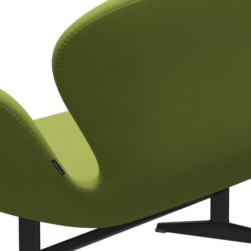 [product_category]-Fritz Hansen Swan Sofa 2 Seater, Black Lacquered/Fame Light Grass Green-Fritz Hansen-3321-F68145-BLLA-FRI-5