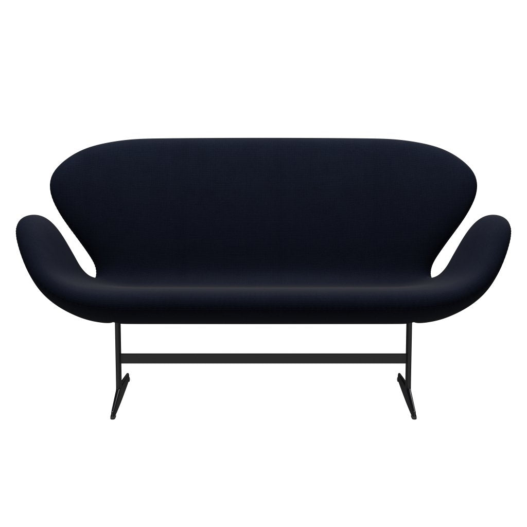 Fritz Hansen Swan Sofa 2 -sæder, Black Lacquered/Fame Navy (66061)