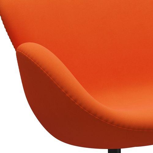 Fritz Hansen Canapé de cygne 2 places, orange laqué / renommée noir (63016)