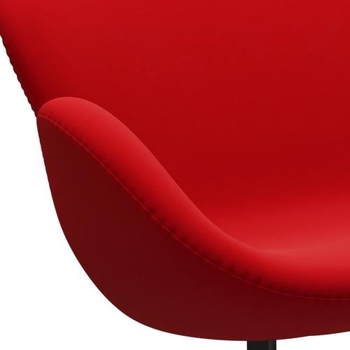 Fritz Hansen Swan Sofa 2-Sitzer, Schwarz Lackiert/Fame Red (64119)